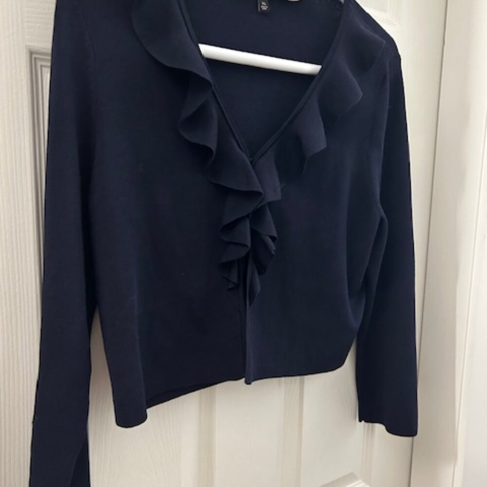 Talbots Ruffle Front Cardigan - Picture 6 of 6